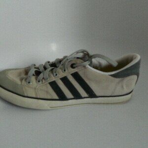 Adidas Neo Label Gray Sneakers Blue Stripes Mens Size 11